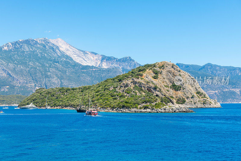 St. Nicholas island. Ölüdeniz, fethiye, Mugla, Türkiye.